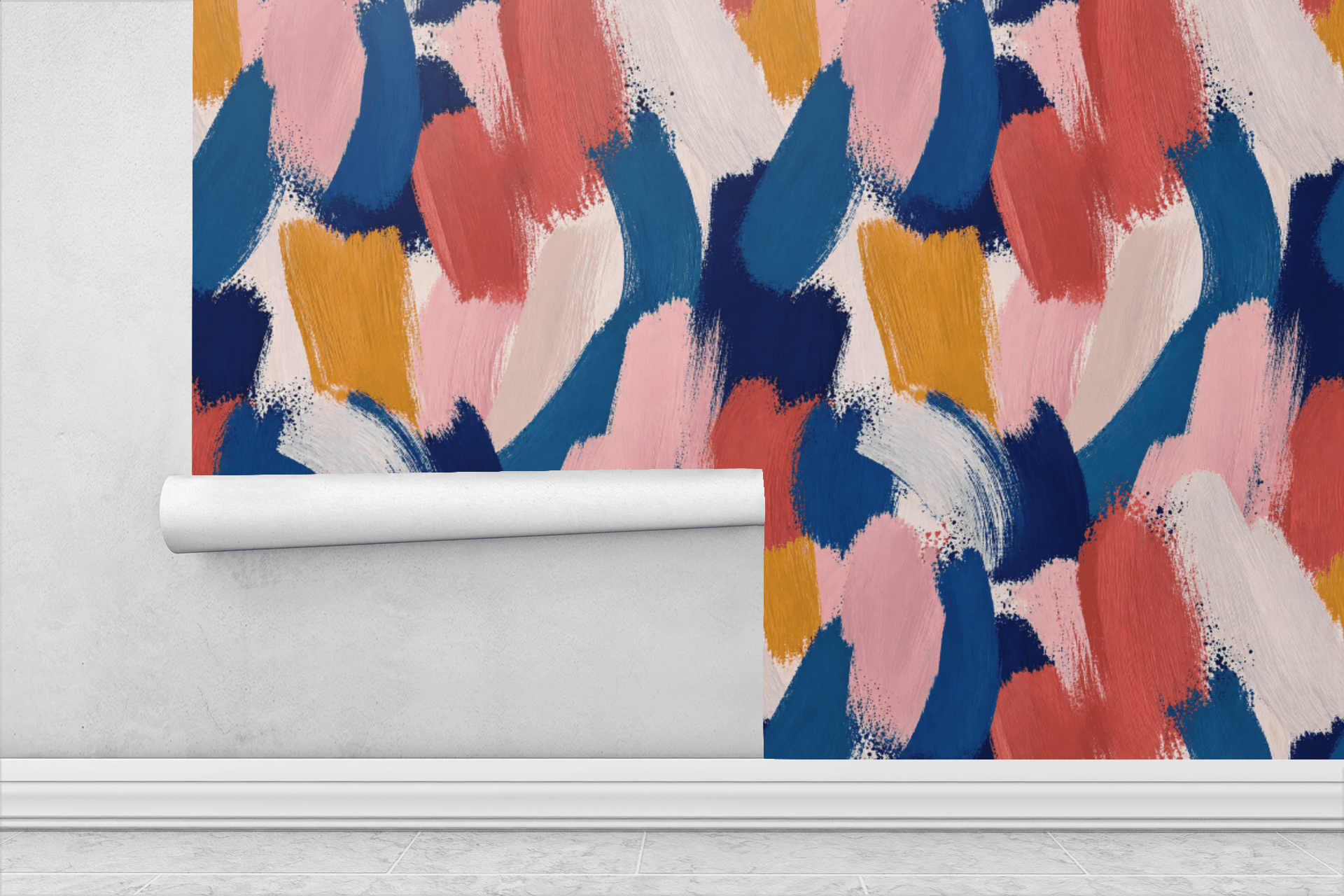 Black Ink Brush Strokes Wallpaper Peel and Stick Wallpaper | Accent Haus