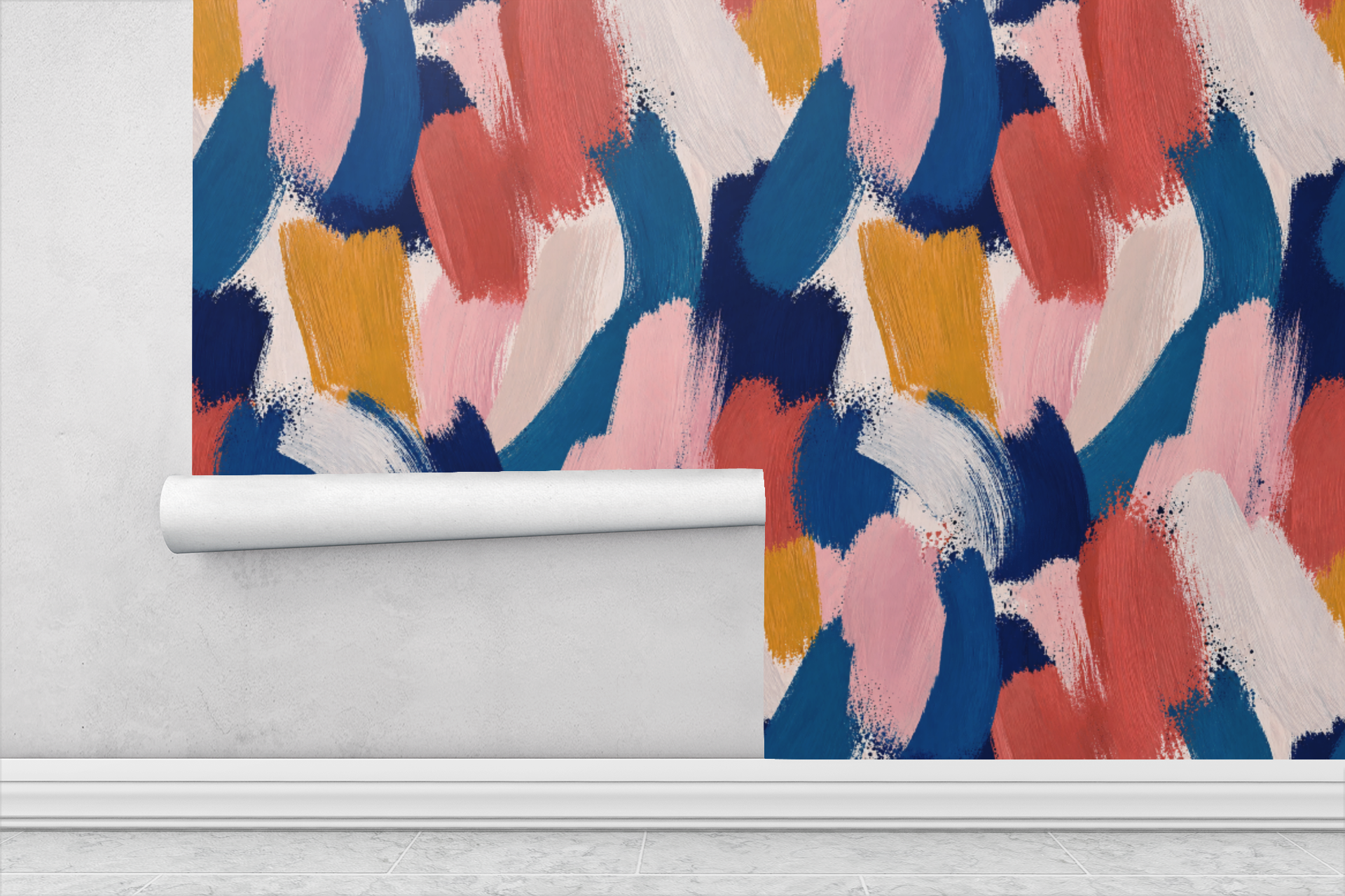 Black Ink Brush Strokes Wallpaper