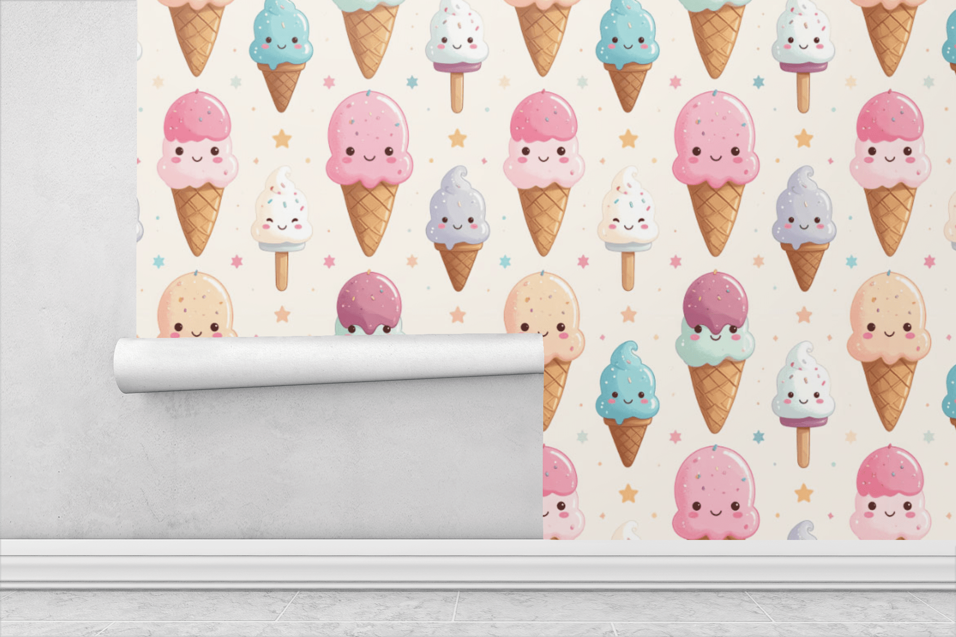 Ice Cream Pop Garden Wallpaper Peel and Stick Wallpaper | Accent Haus