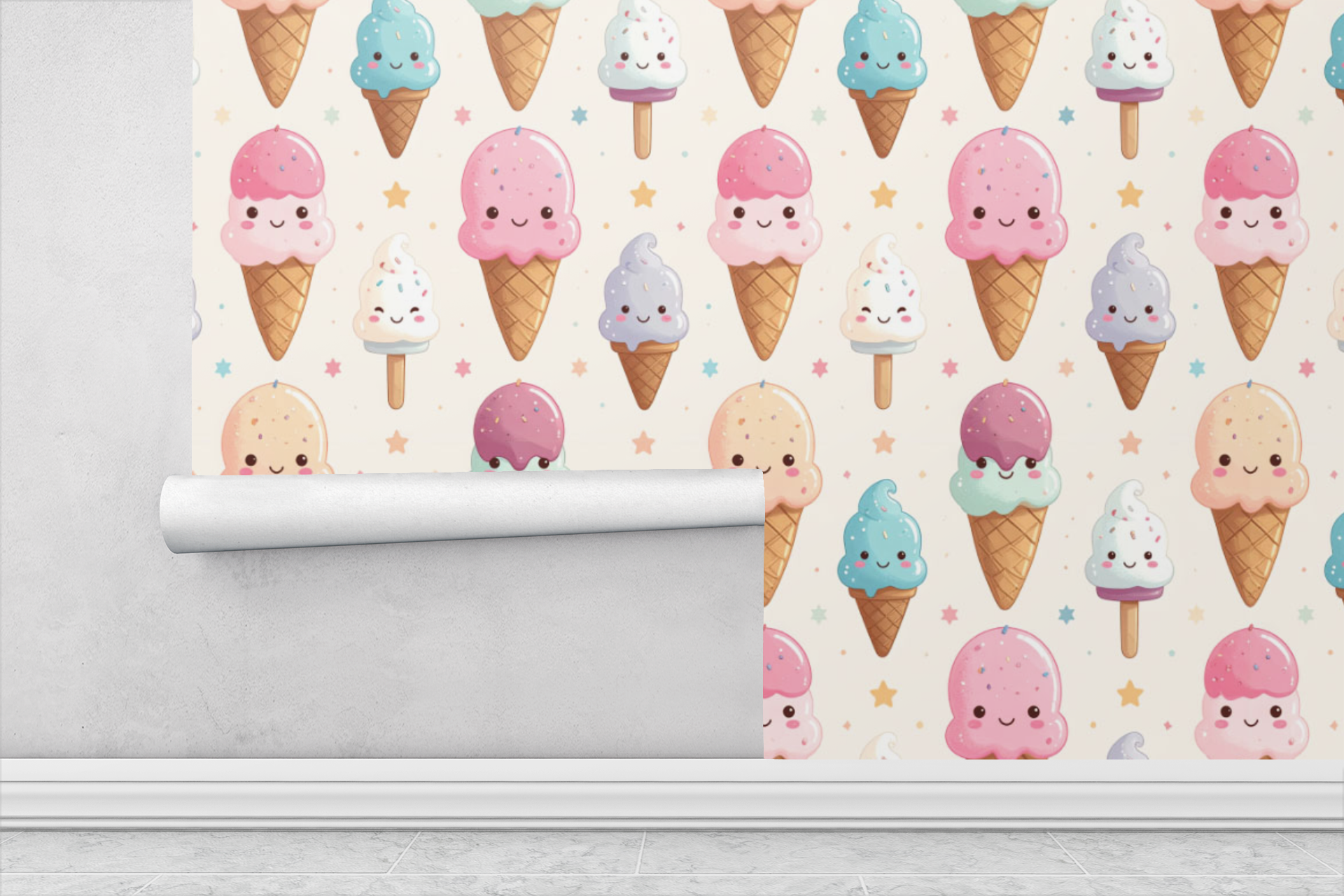 Ice Cream Pop Garden Wallpaper