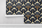 Art Deco Fan Bloom Wallpaper