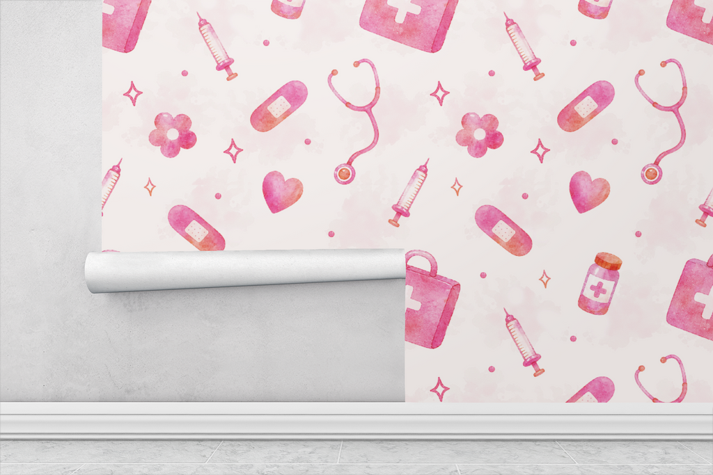 Rosy Remedy Repeat Wallpaper