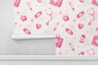 Rosy Remedy Repeat Wallpaper