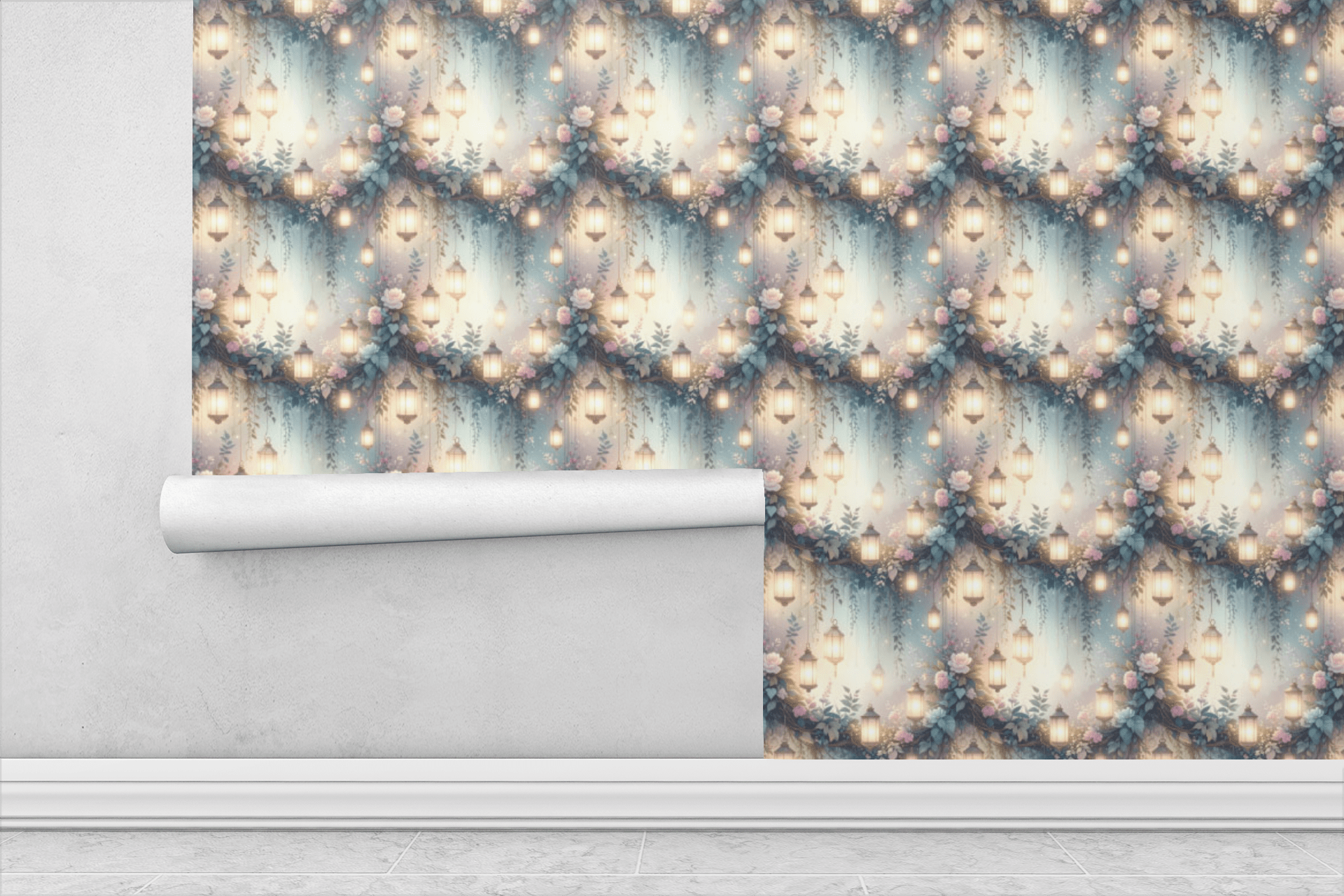 Fairy Lantern Garden Wallpaper Peel and Stick Wallpaper | Accent Haus