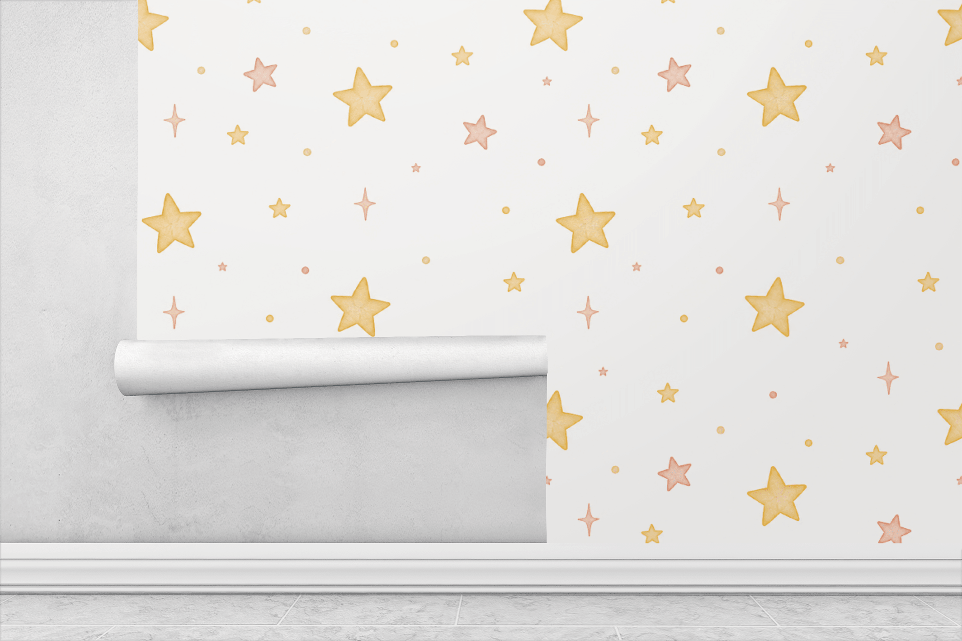Minimal Star Scatter Wallpaper Peel and Stick Wallpaper | Accent Haus