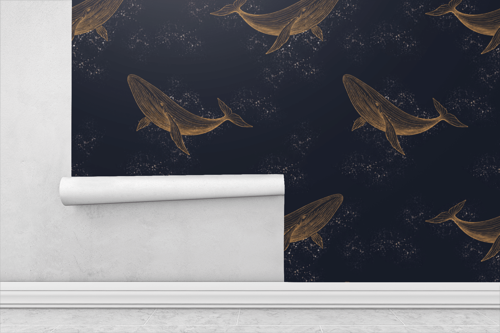 Midnight Whales Wallpaper Peel and Stick Wallpaper | Accent Haus