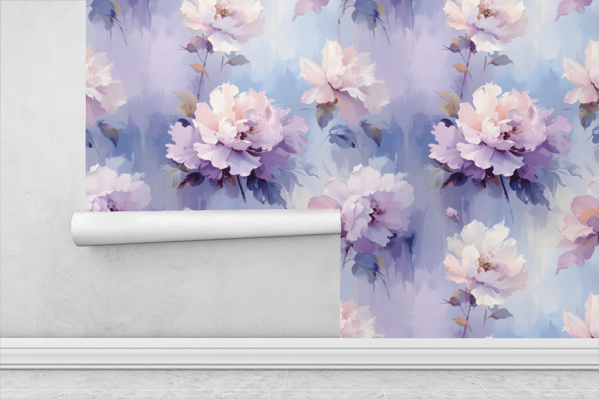 Floral Mist Landscape Wallpaper Peel and Stick Wallpaper | Accent Haus
