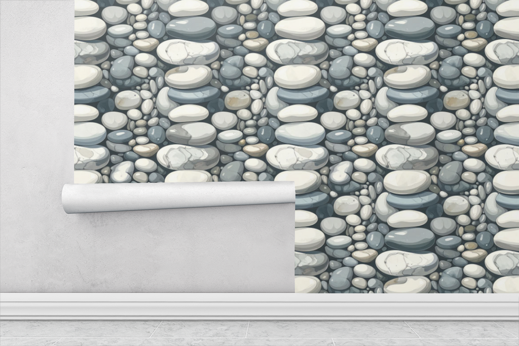 Soft Pebble Cascade Wallpaper
