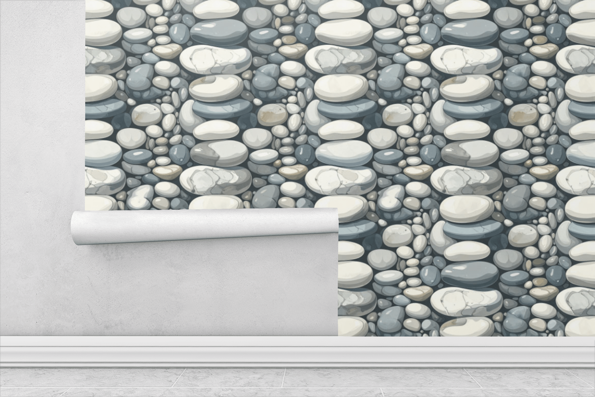 Soft Pebble Cascade Wallpaper Peel and Stick Wallpaper | Accent Haus
