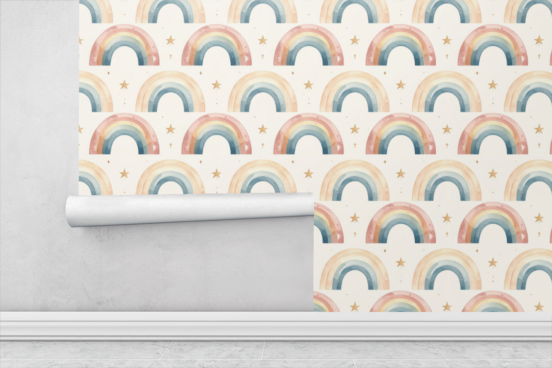 Floating Arc Rainbows Wallpaper