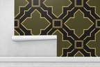 Black Olive Grid Wallpaper