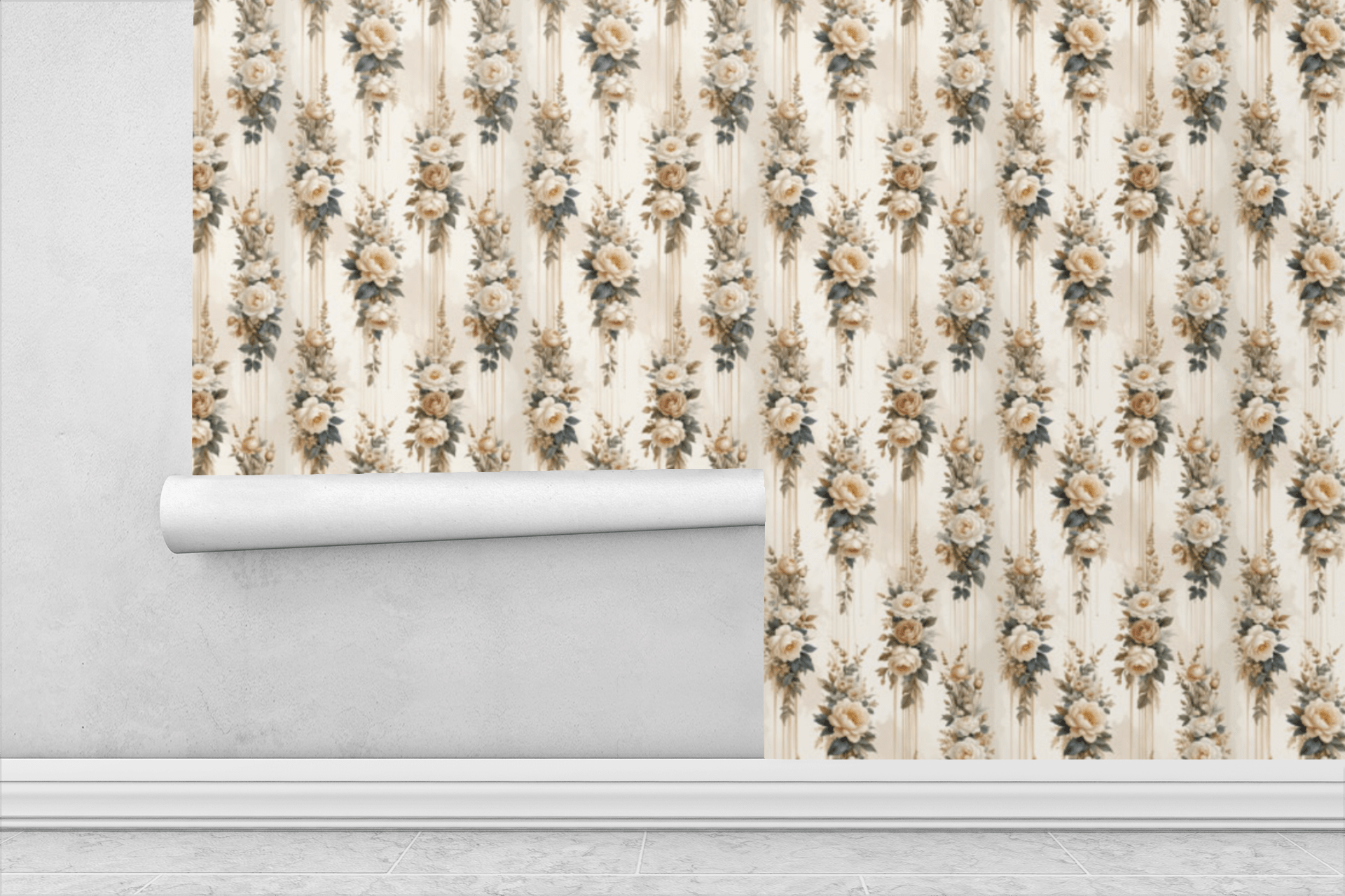 Floral Flowing Elegance Wallpaper Peel and Stick Wallpaper | Accent Haus