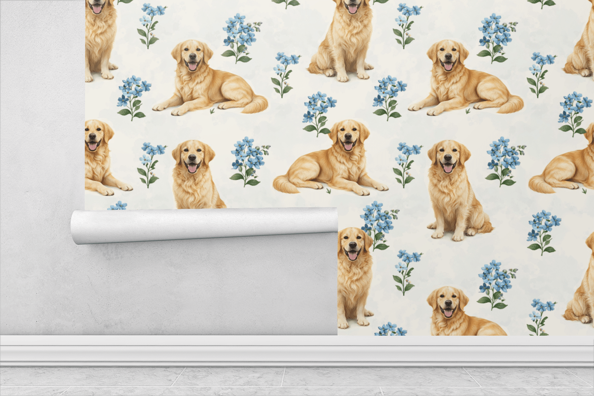 Golden Garden Companions Wallpaper Peel and Stick Wallpaper | Accent Haus