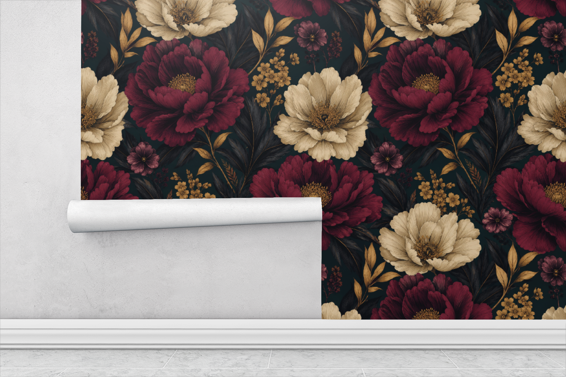 Eclipse Floral Wallpaper