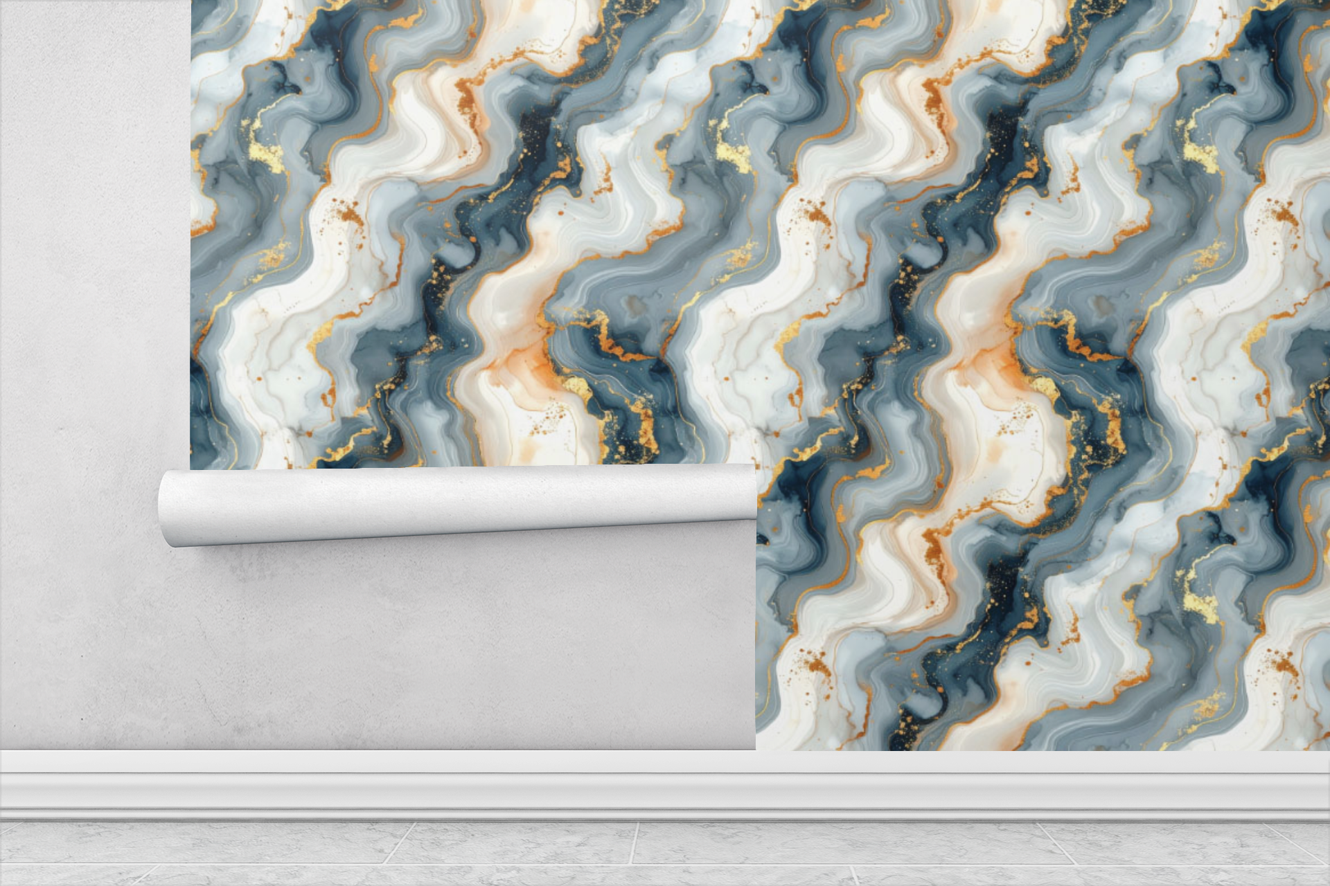 Liquid Marble Veins Wallpaper