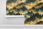 Amber Mist Wilderness Wallpaper