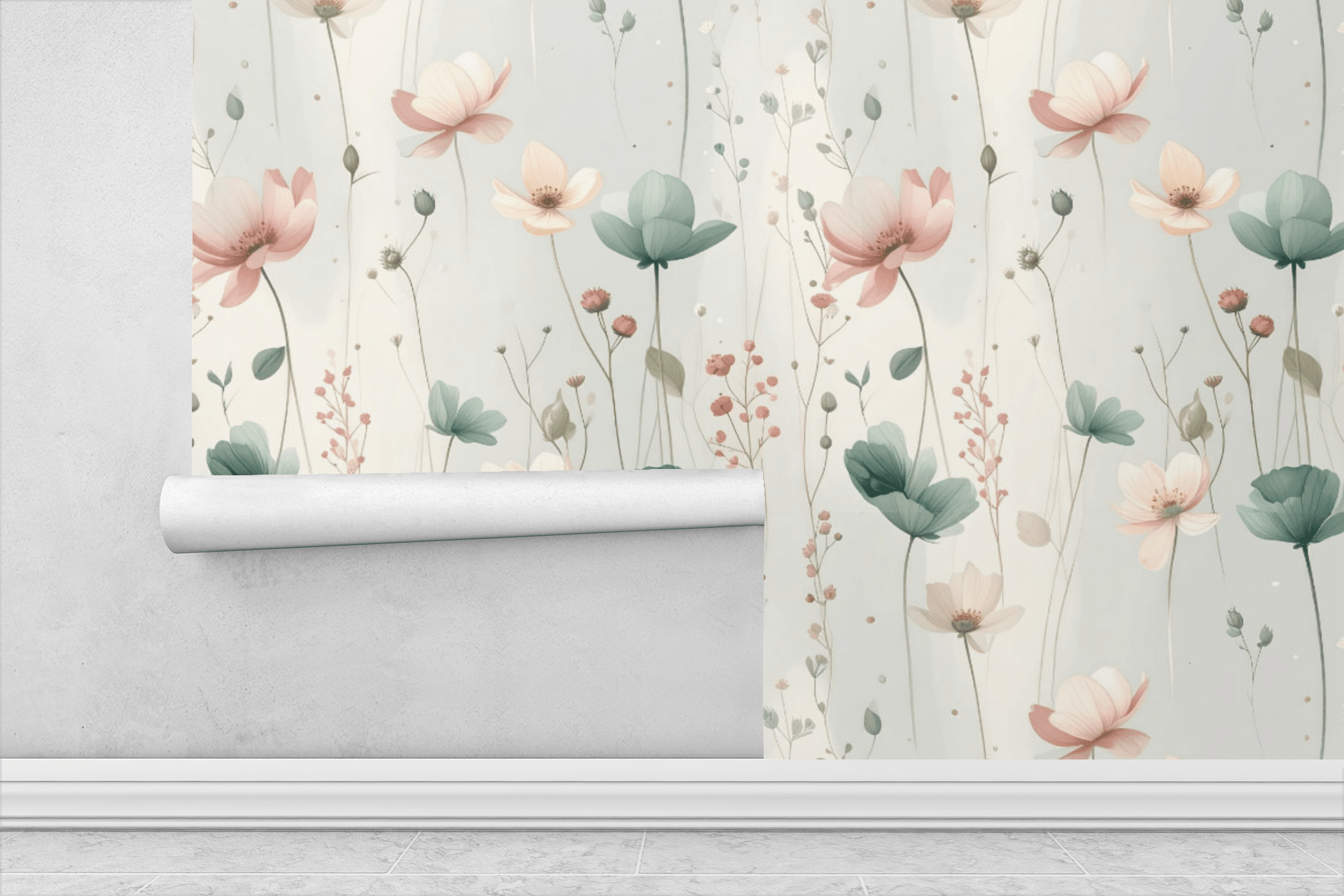 Floating Botanical Drift Wallpaper Peel and Stick Wallpaper | Accent Haus