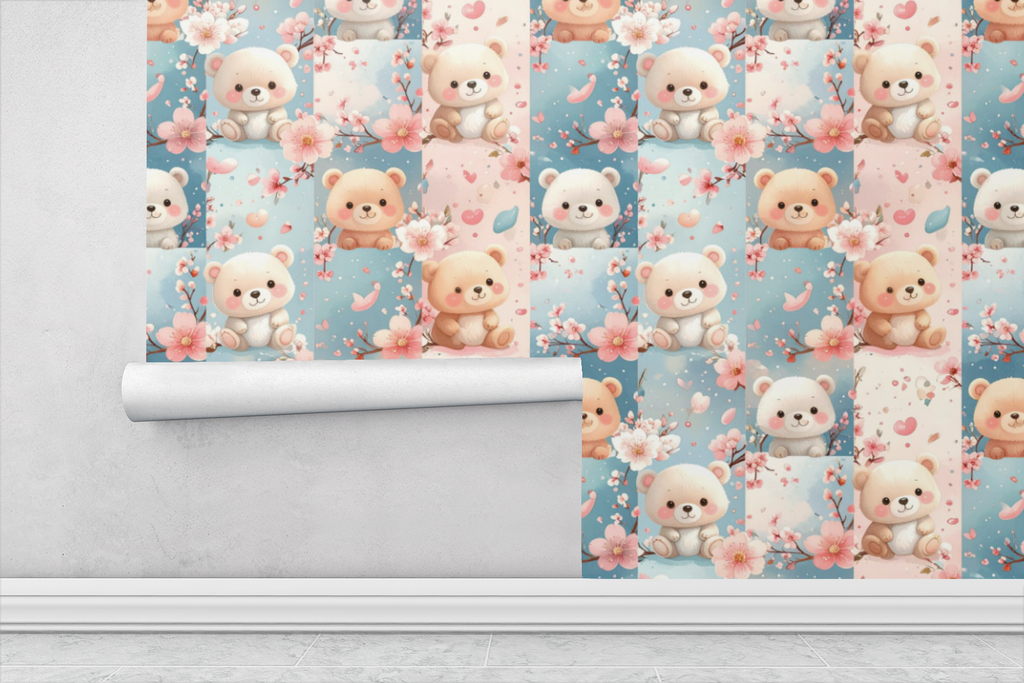 Cherry Bear Blossom Wallpaper
