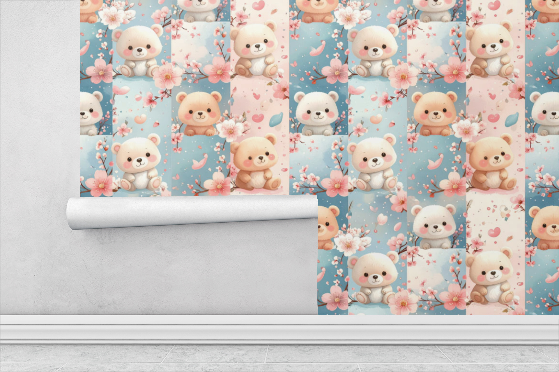 Cherry Bear Blossom Wallpaper