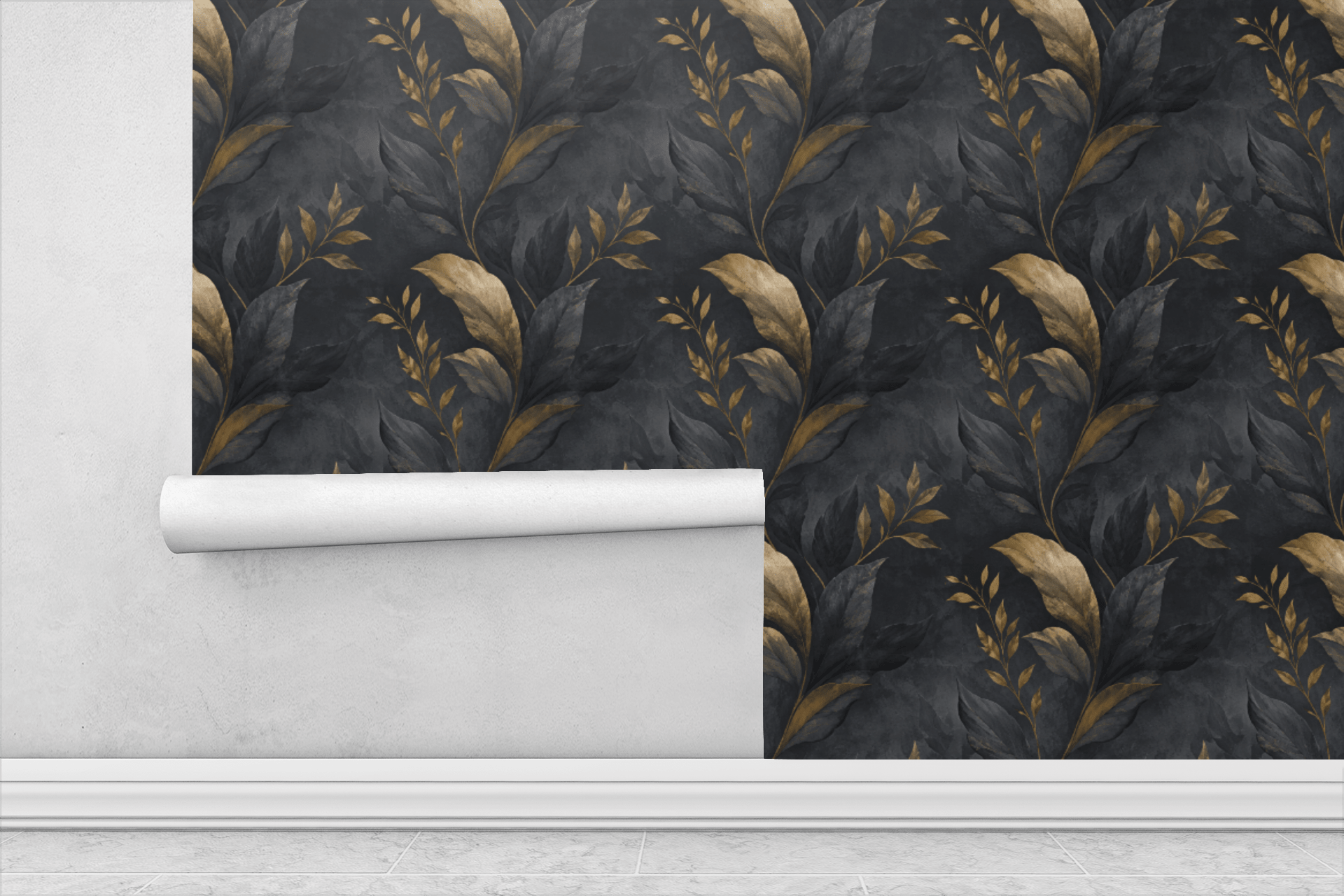 Midnight Plaster Wallpaper Peel and Stick Wallpaper | Accent Haus