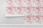 Versailles Toile Blush Wallpaper