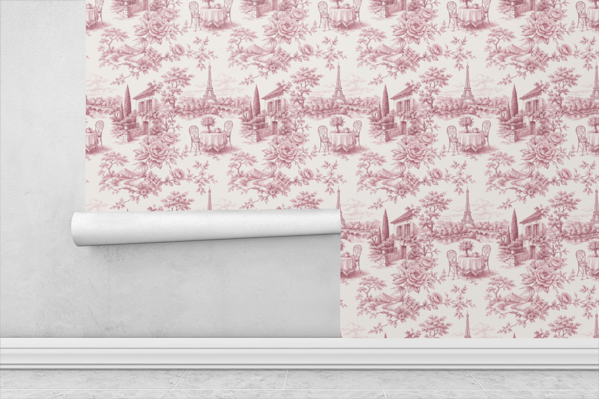 Versailles Toile Blush Wallpaper Peel and Stick Wallpaper | Accent Haus