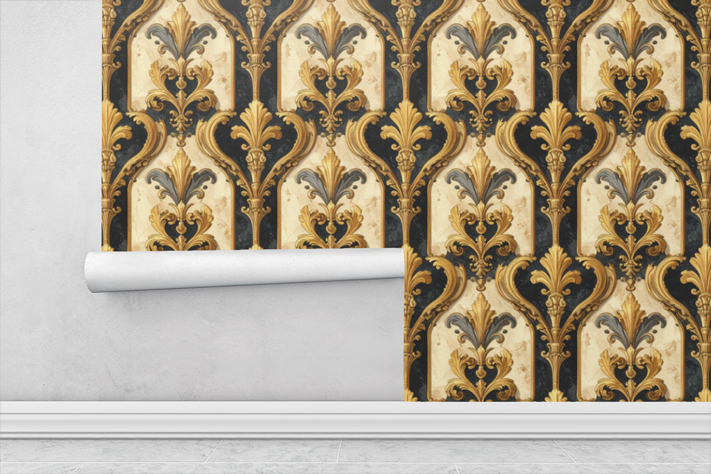 Venetian Velvet Scrolls Wallpaper