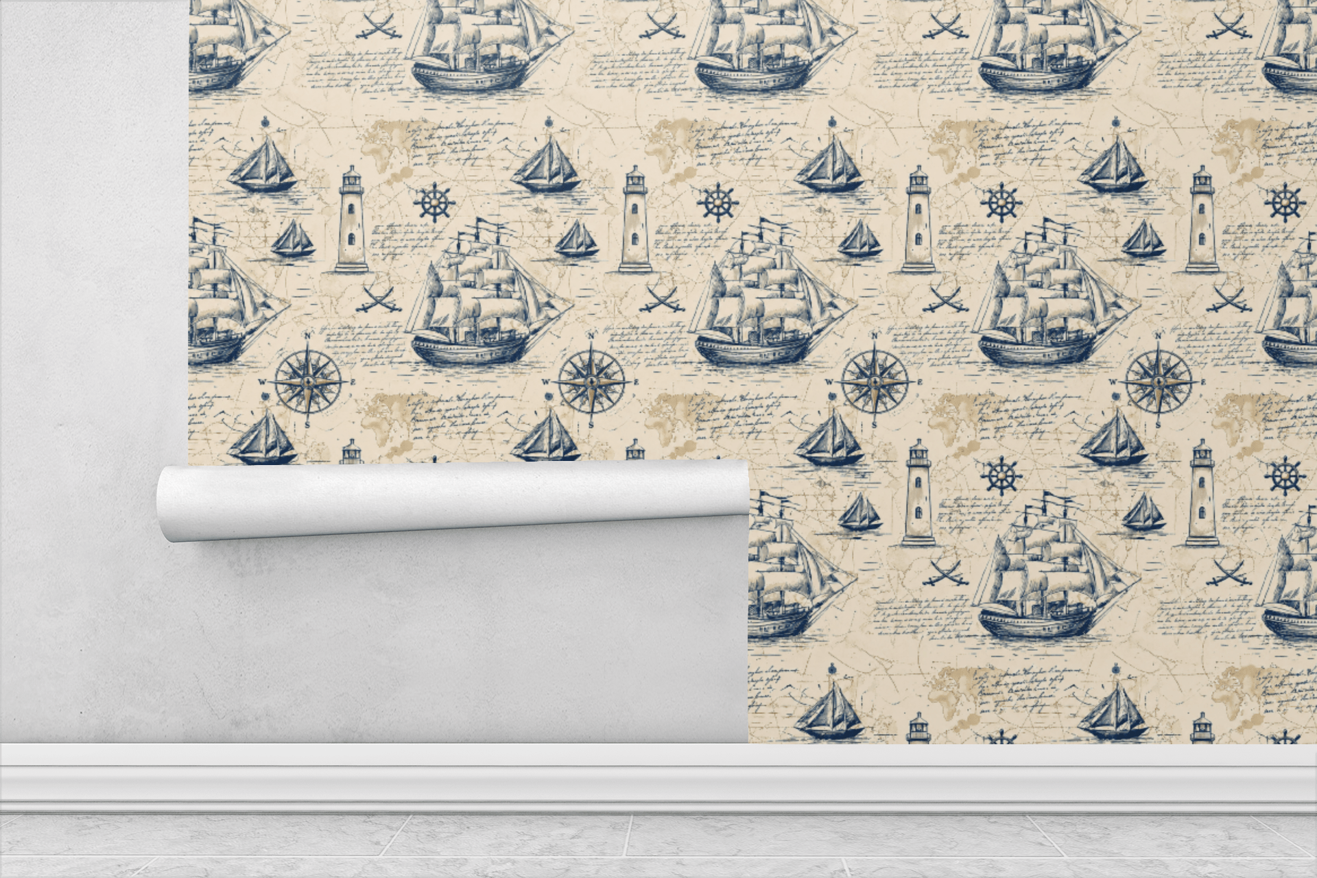 Atlas Map Vintage Wallpaper Peel and Stick Wallpaper | Accent Haus