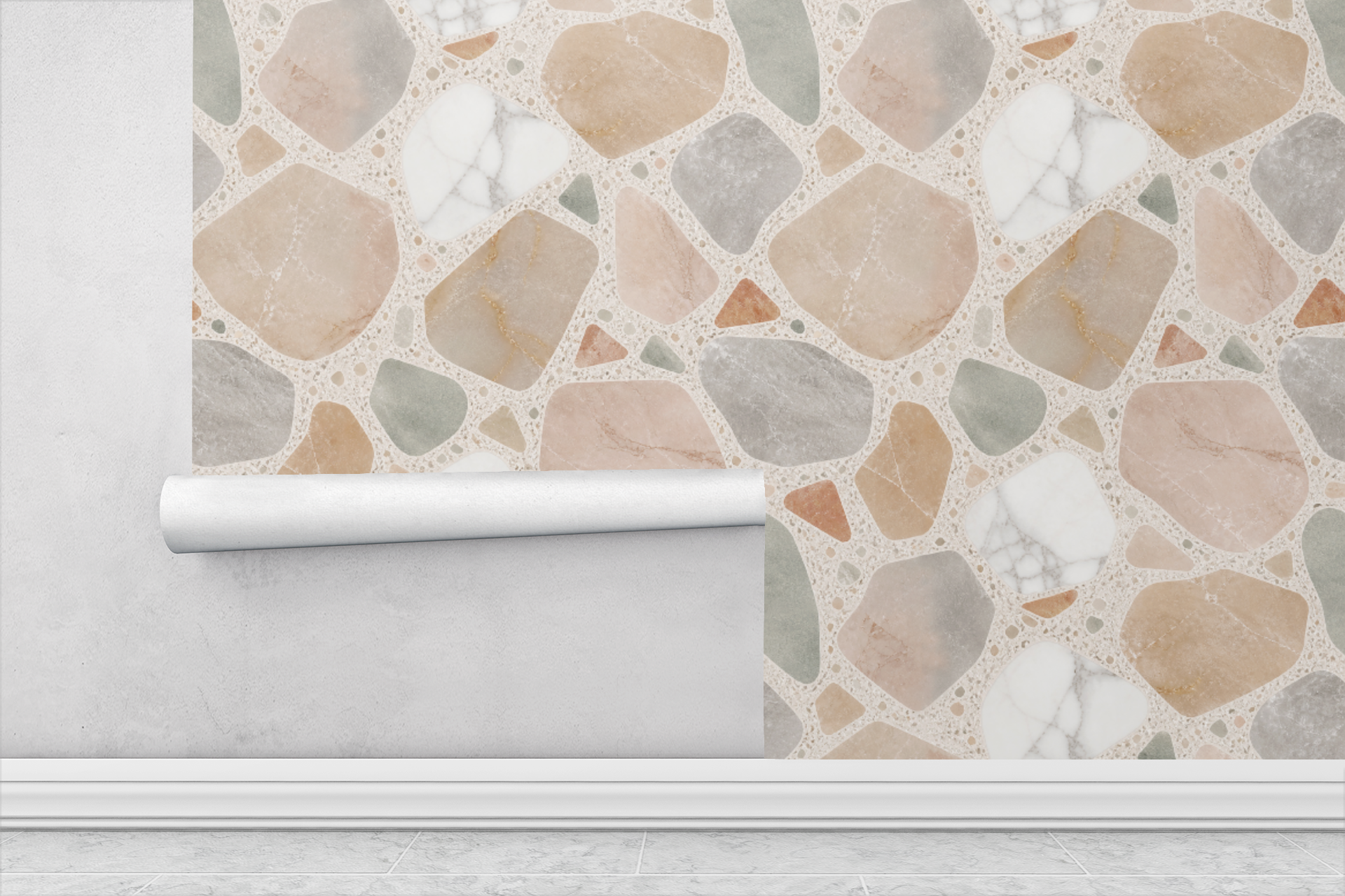 Painted Terrazzo Chips Wallpaper