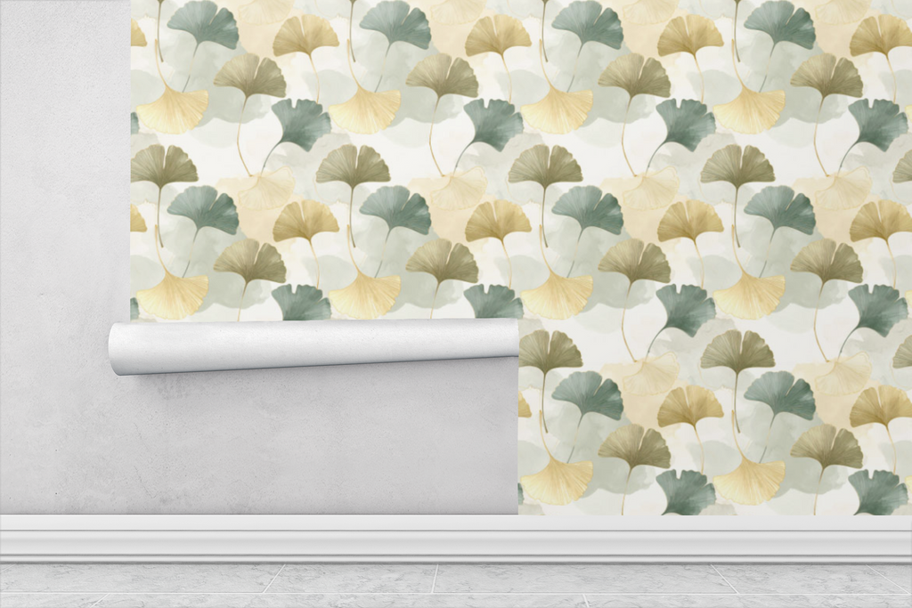 Elegant Ginkgo Drift Wallpaper