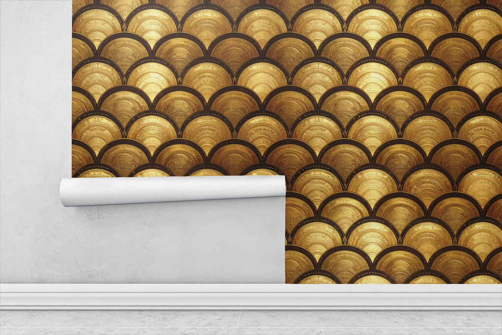 Imperial Brocade Grid Wallpaper