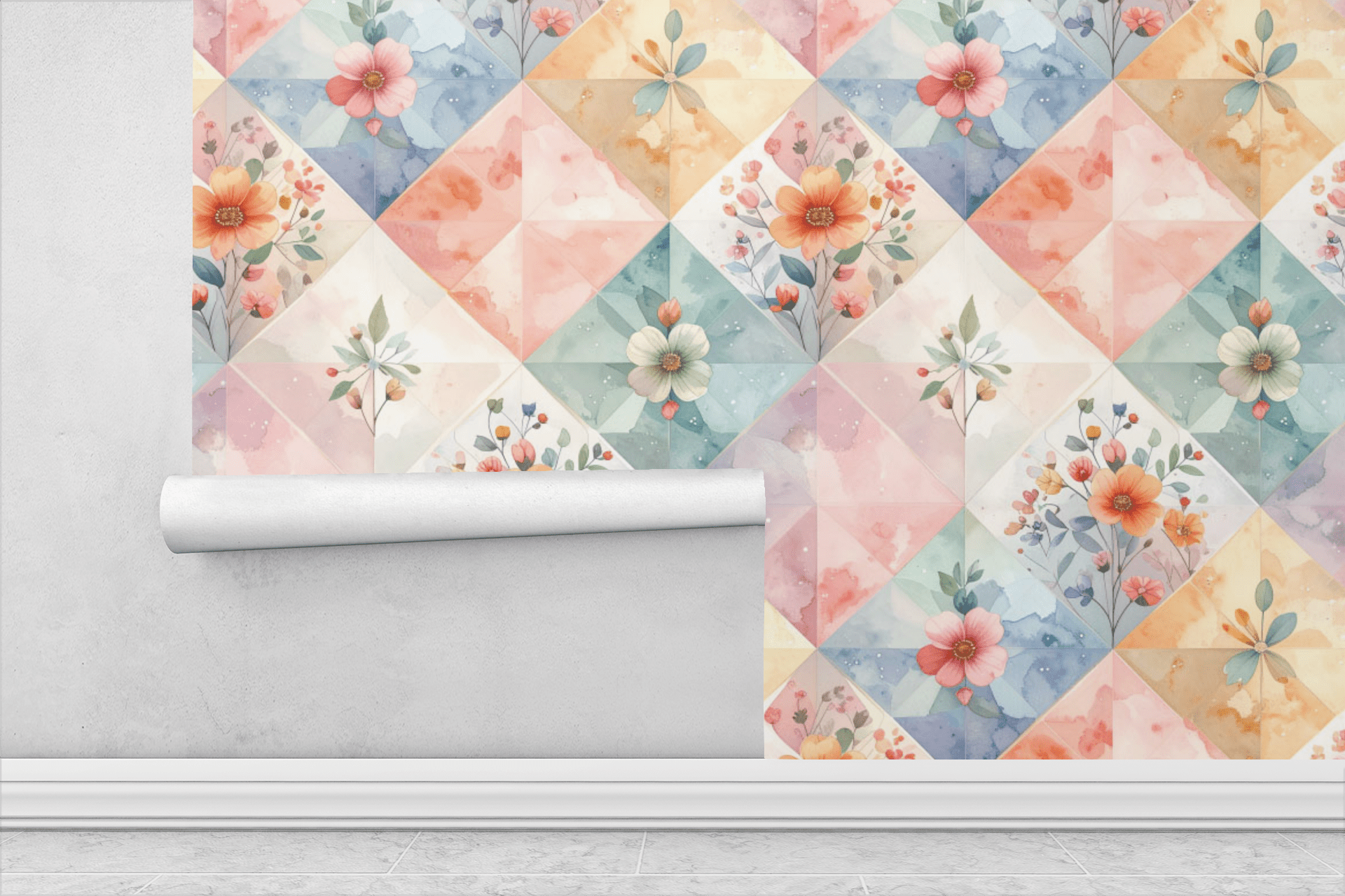 Pastel Mini Blossoms Wallpaper Peel and Stick Wallpaper | Accent Haus