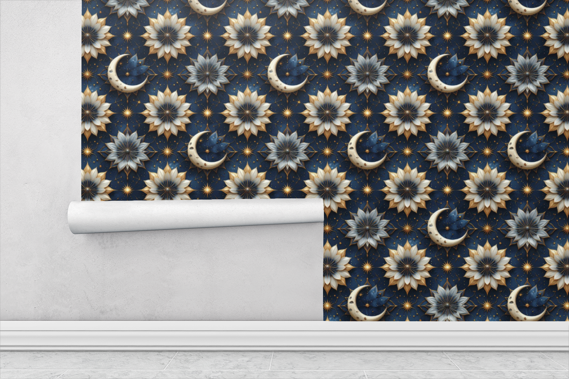 Celestial Garden Moon Wallpaper