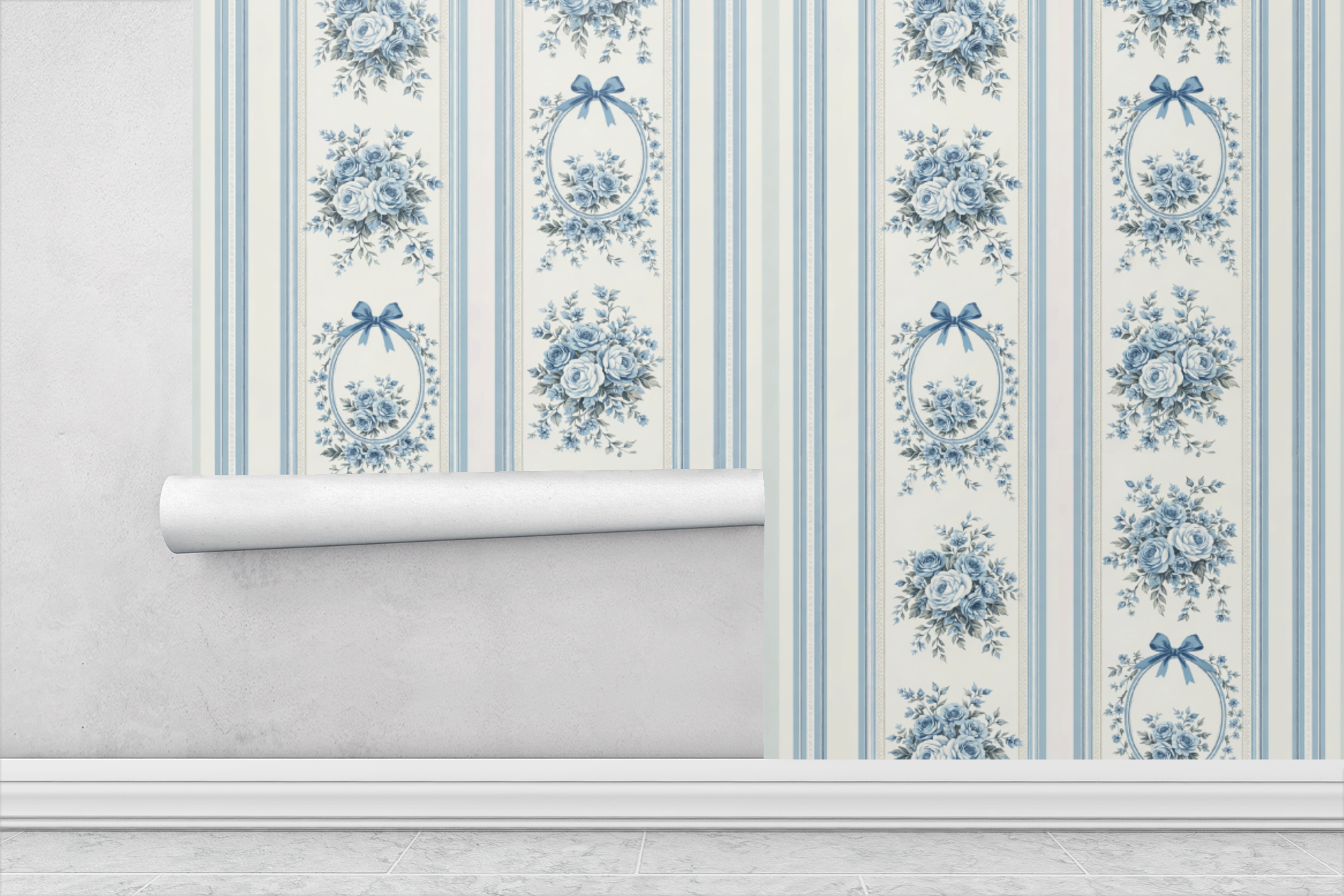Victorian Sky Bloom Wallpaper