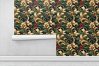 Baroque Evergreen Wallpaper