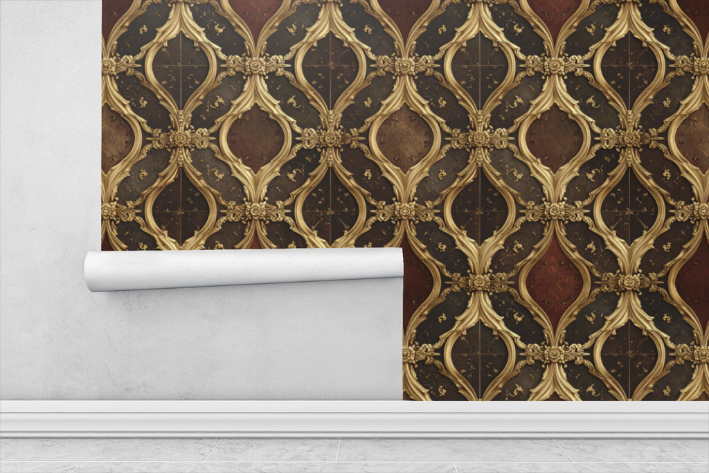 Versailles Ribbon Lattice Wallpaper