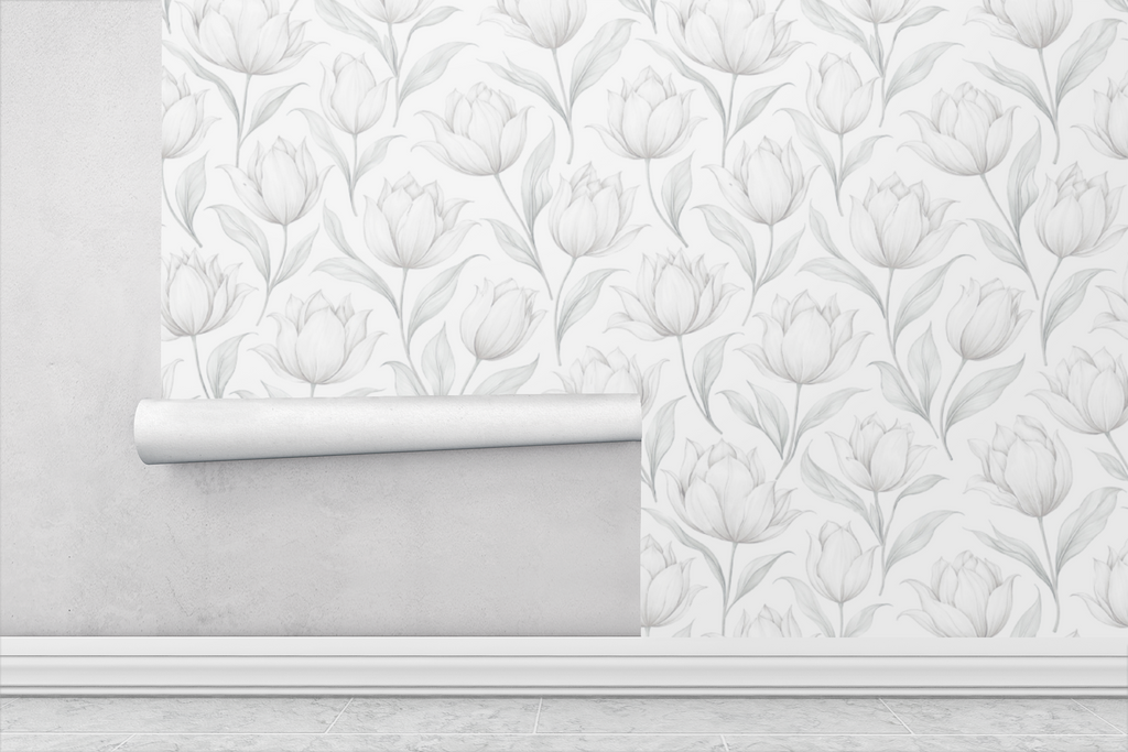 Silver Petal Symphony  Wallpaper