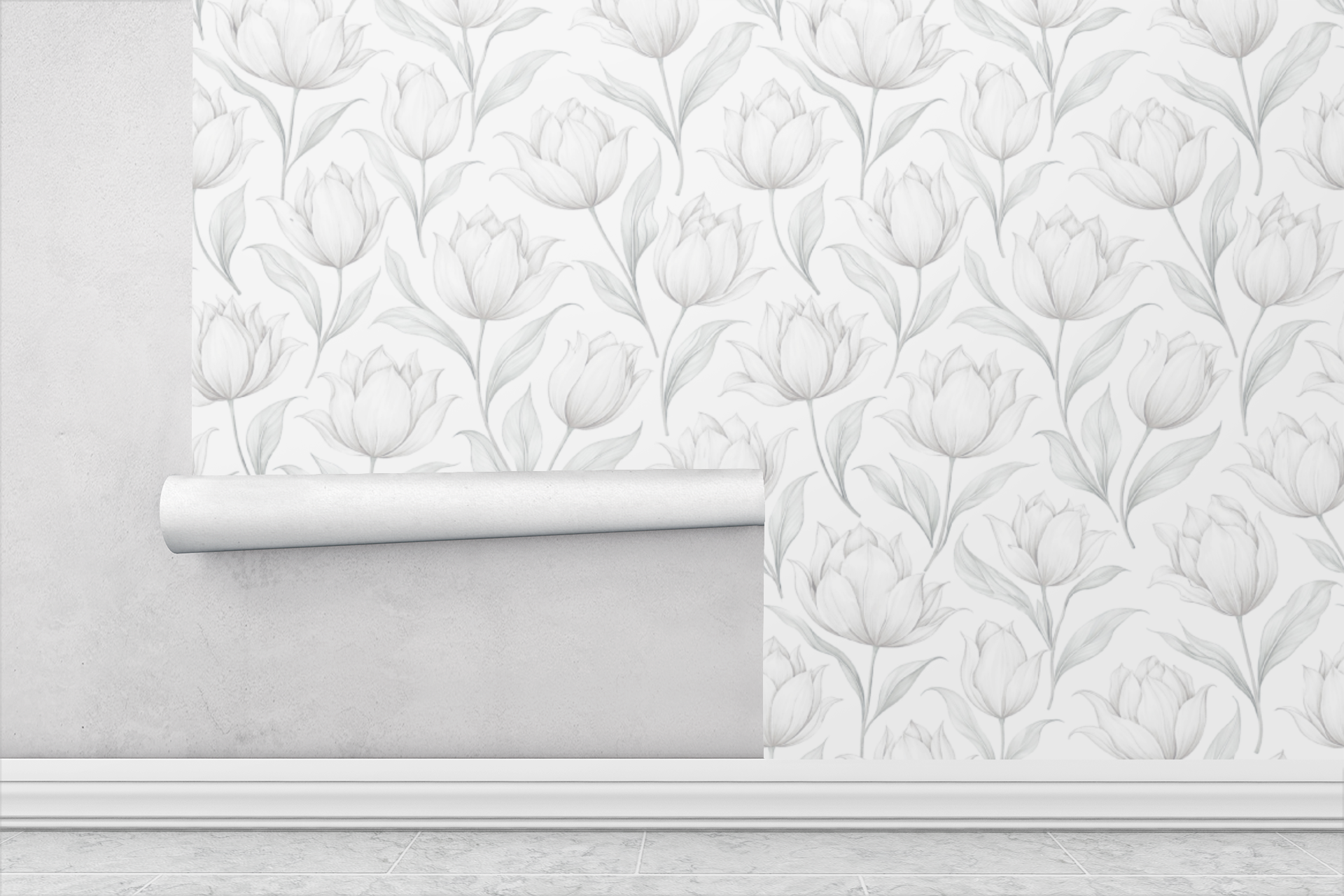 Silver Petal Symphony  Wallpaper