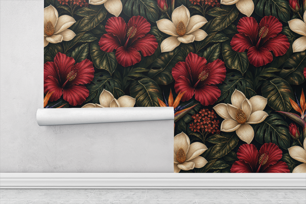 Midnight Botanical Luxe Wallpaper