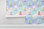 Floating Space Zoo Wallpaper