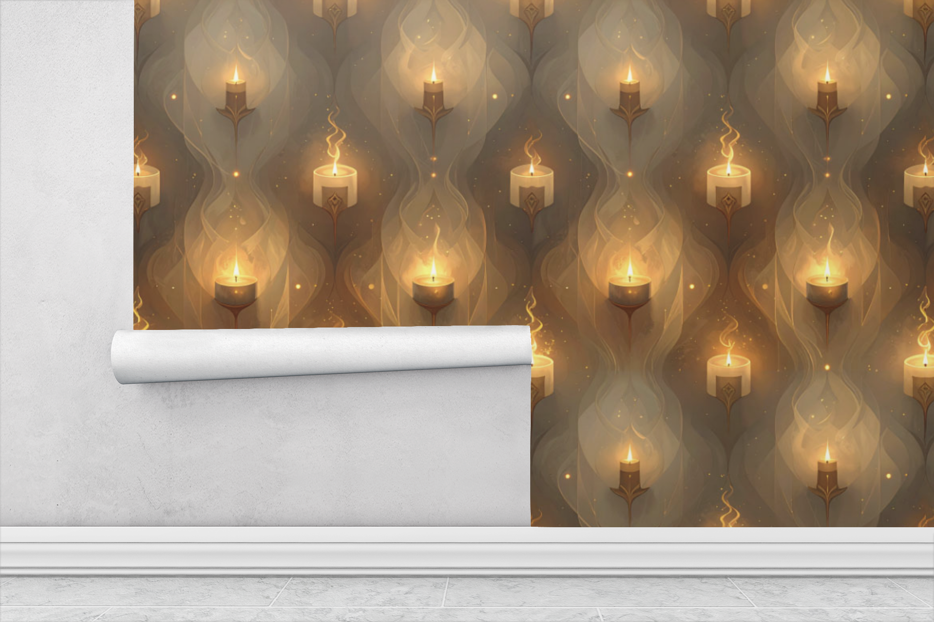 Minimal Candle Glow Wallpaper
