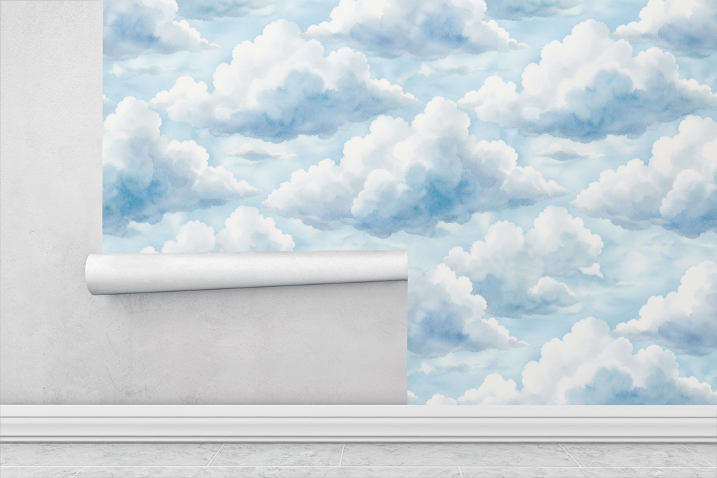 Whimsical Cloud Ceiling Wallpaper