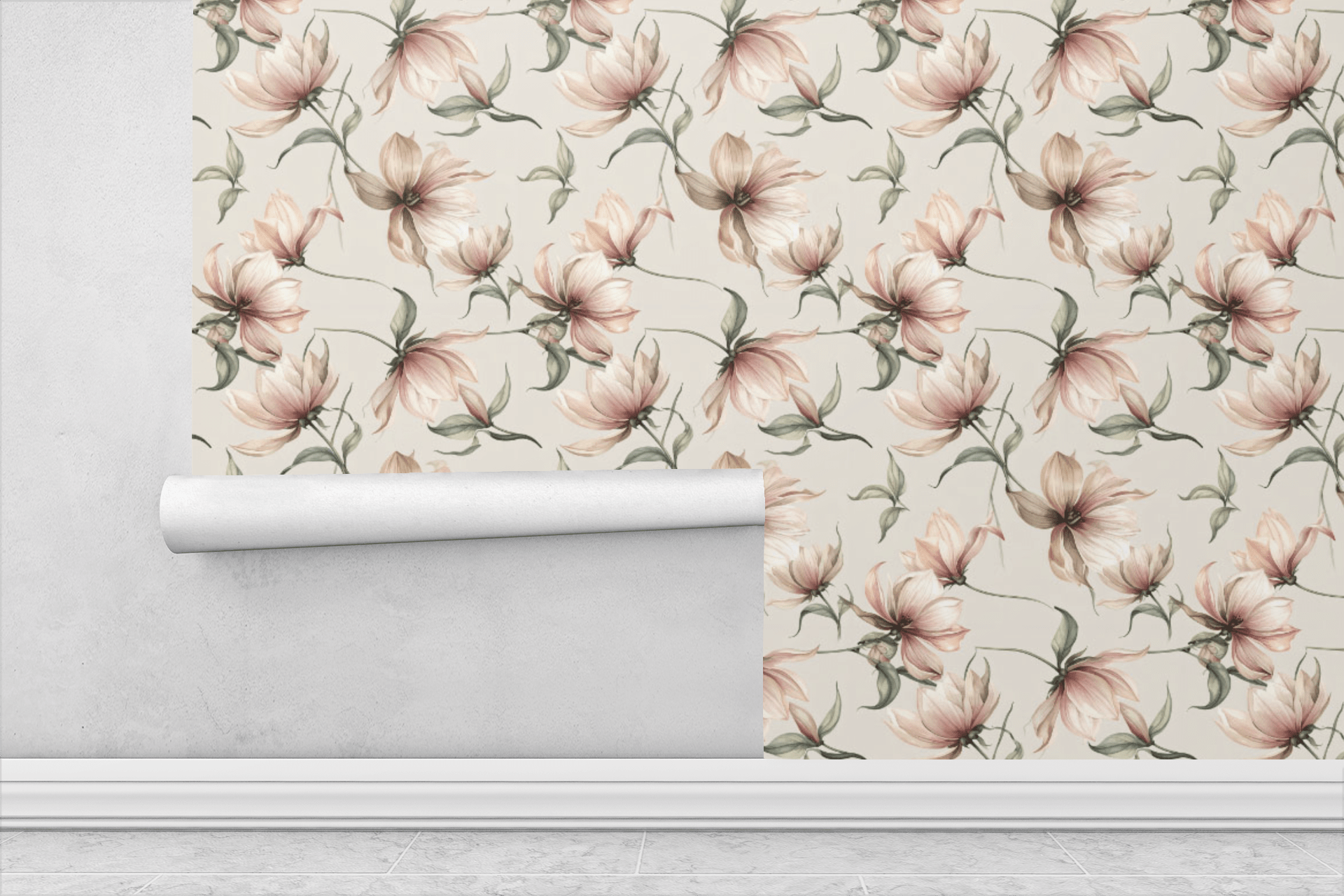 Diagonal Bloom Flow Wallpaper Peel and Stick Wallpaper | Accent Haus