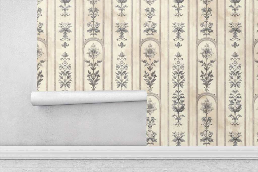 Lacework Botanical Grid Wallpaper