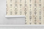 Lacework Botanical Grid Wallpaper
