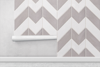 Classic Herringbone Tile Wallpaper