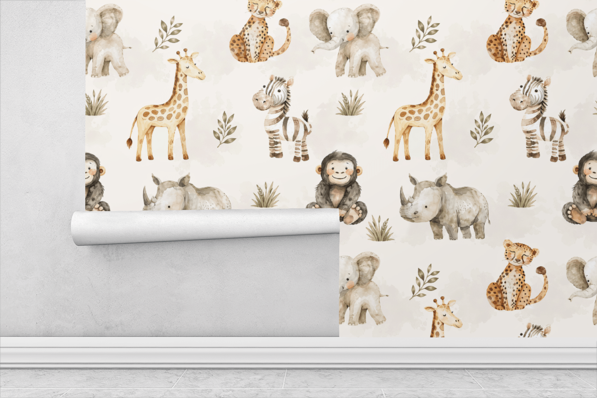Safari Sand Sketch Wallpaper Peel and Stick Wallpaper | Accent Haus
