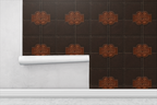 Leather Panel Espresso Wallpaper