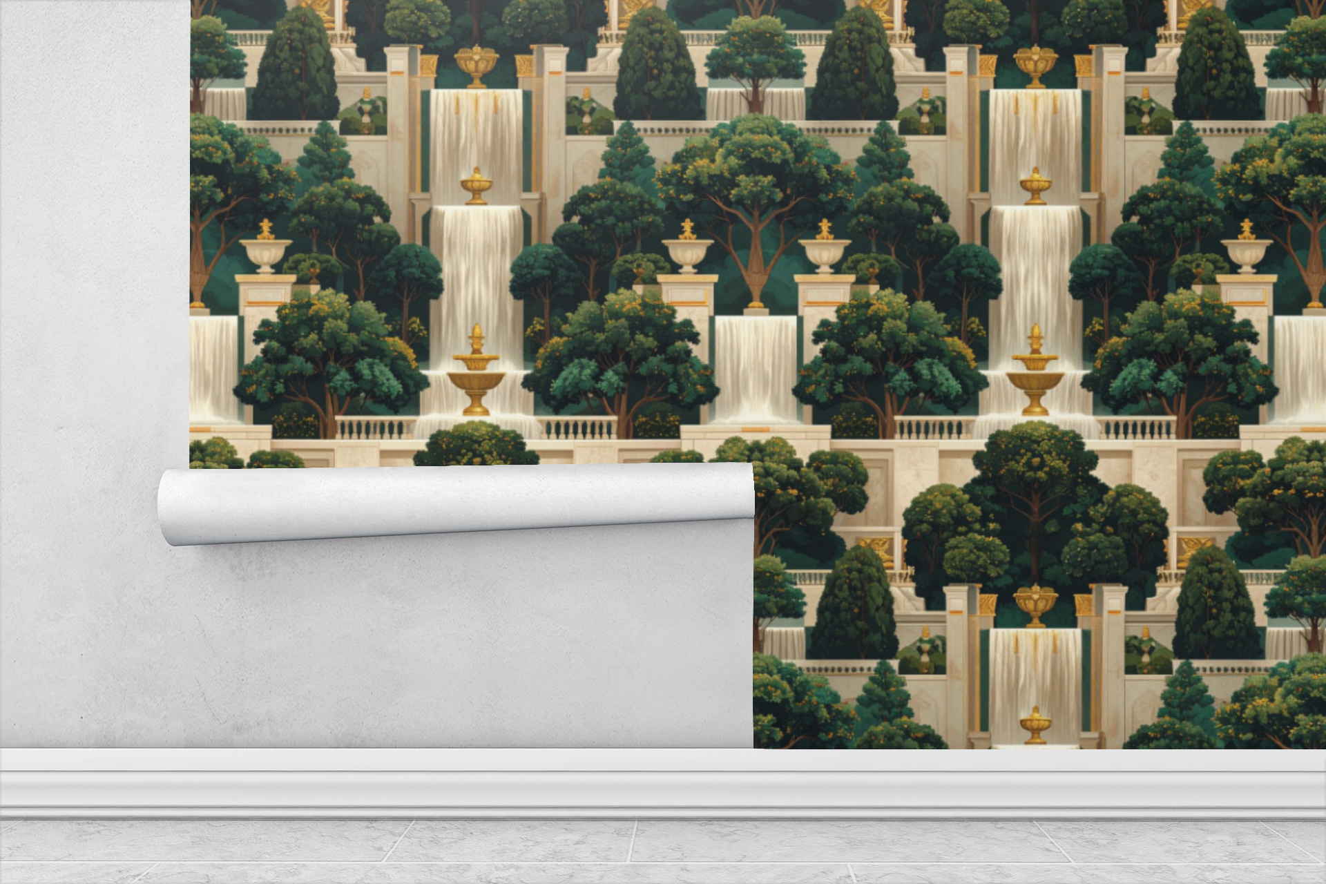 Palace Garden Falls Wallpaper