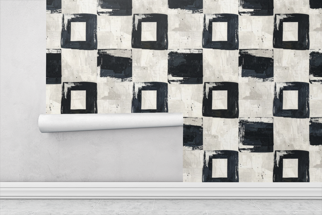 Brushstroke Grid Distortion Wallpaper